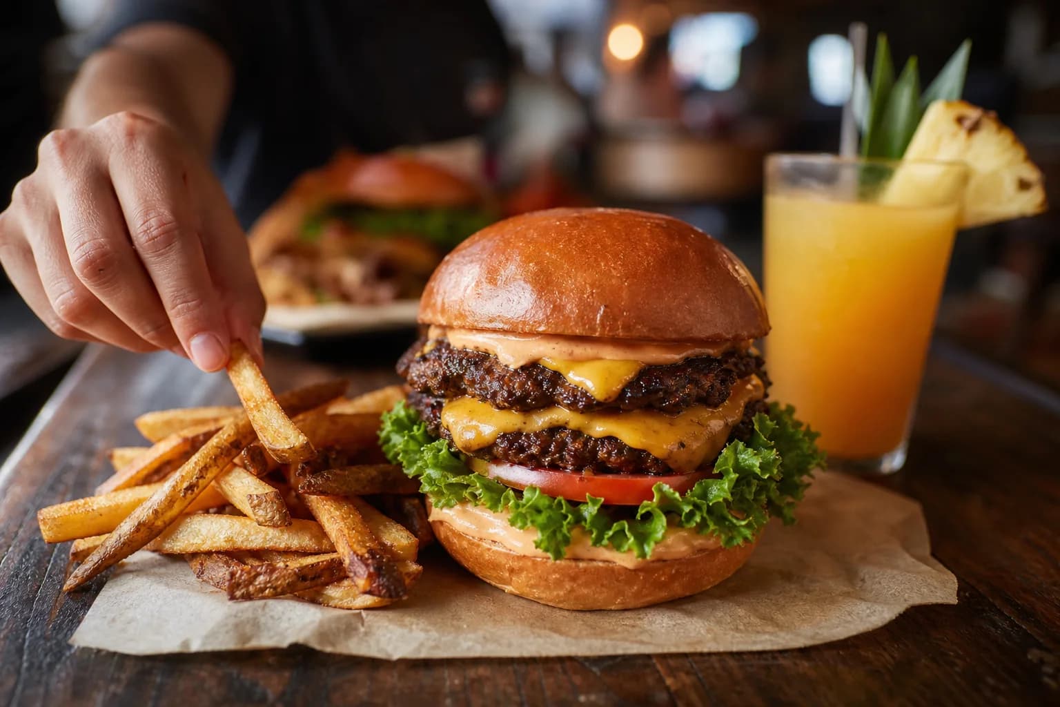 Hamburguesas disponible para pedir en Jacuú